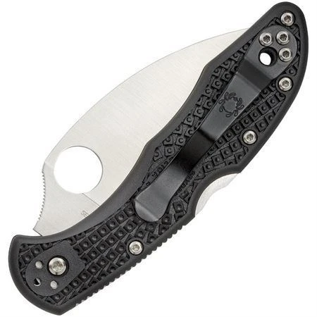 Spyderco 11FPWCBK Delica Plain Wharncliffe Blade Knife With Black Bi-Directional Texture FRN Handle 2 Spyderco 11FPWCBK Delica Plain Wharncliffe Blade Knife With Black Bi-Directional Texture FRN Handle - Image 2