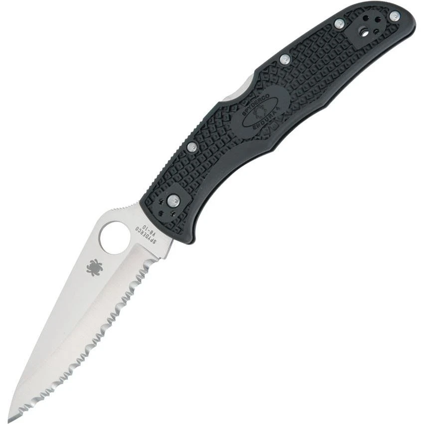 Spyderco 10SBK Endura 4 Lockback Folding Pocket Knife 1 Spyderco 10SBK Endura 4 Lockback Folding Pocket Knife