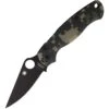 Spyderco 81GPCMOBK2 Para-Military 2 Linerlock Folding Black Finish Blade Pocket Knife With Digital Camo G-10 Handles