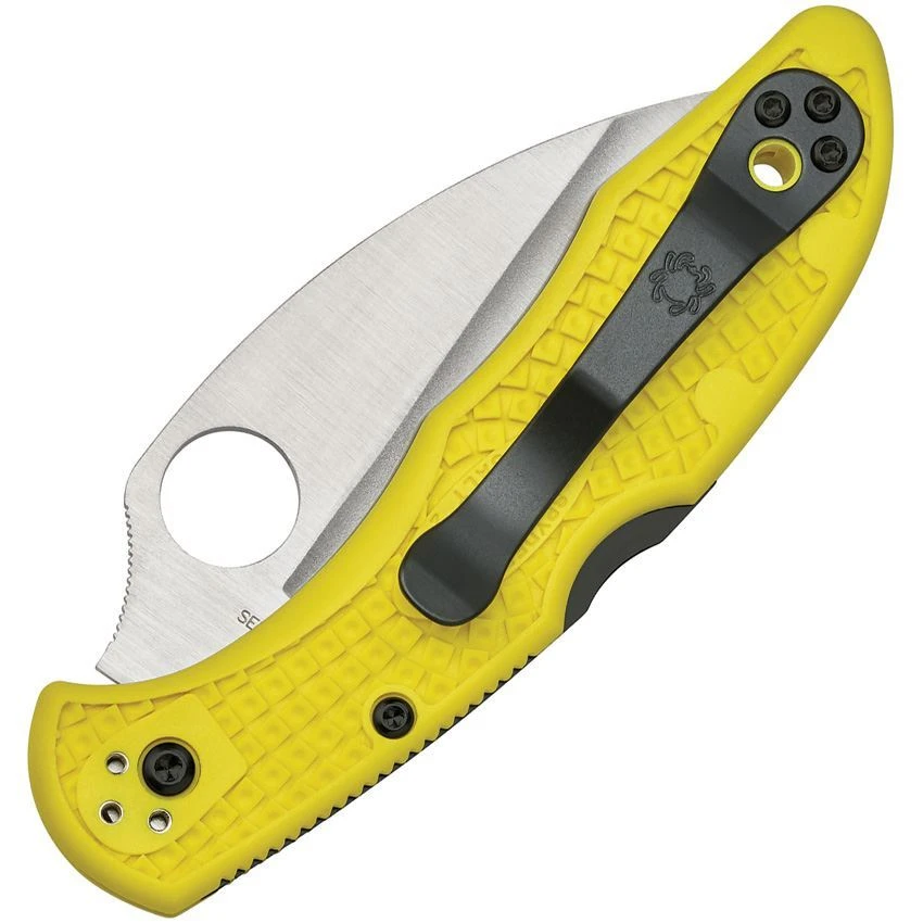 Spyderco 88PWCYL2 Salt 2 Lockback Knife Yellow 2 Spyderco 88PWCYL2 Salt 2 Lockback Knife Yellow - Image 2