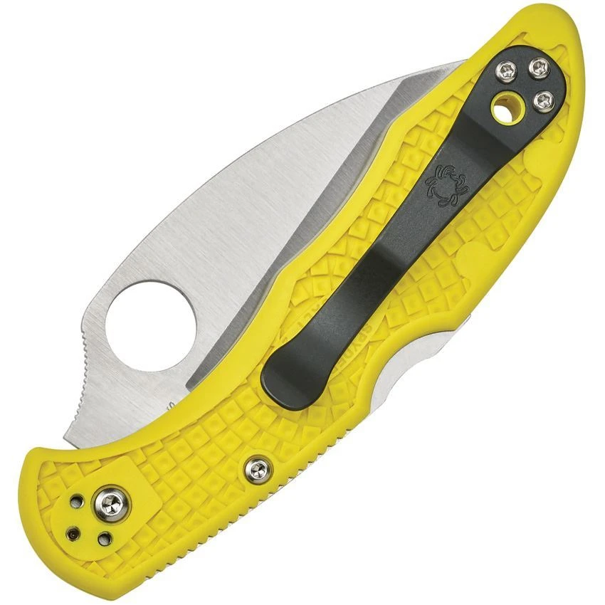 Spyderco 88SWCYL2 Salt 2 Lockback Knife Yellow Serratd 2 Spyderco 88SWCYL2 Salt 2 Lockback Knife Yellow Serratd - Image 2