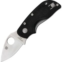 Spyderco 130GP Chicago Linerlock Folding Stainless Blade Pocket Knife With Black G-10 Handles
