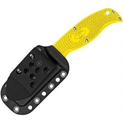 Spyderco FB31SYL Enuff Salt Steel Serrated Edge Sheepsfoot Fixed Blade Knife With Yelow FRN Handles 5 Spyderco FB31SYL Enuff Salt Steel Serrated Edge Sheepsfoot Fixed Blade Knife With Yelow FRN Handles -Spyderco Knives 144037