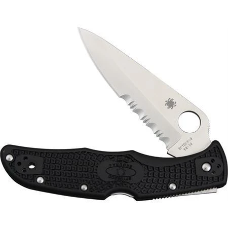 Spyderco 10PSBK Endura 4 Part Serrated Blade Lockback Folding Pocket Knife 2 Spyderco 10PSBK Endura 4 Part Serrated Blade Lockback Folding Pocket Knife - Image 2