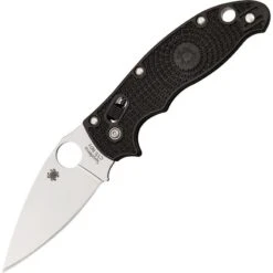 Spyderco 101PBK2 Manix 2 Black Folding Pocket Knife With Black Fiberglass Handle
