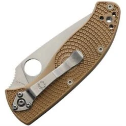 Spyderco 122PSTN Tenacious Linerlock Knife Tan FRN 3 Spyderco 122PSTN Tenacious Linerlock Knife Tan FRN -Spyderco Knives 155299
