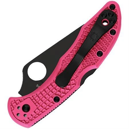 Spyderco 11FPPNS30VBK Pink Heals Delica Lockback Knife 2 Spyderco 11FPPNS30VBK Pink Heals Delica Lockback Knife - Image 2