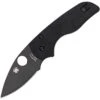 Spyderco 230GPBBK Lil Native Compression Lock DLC Coated Stainless Blade Knife With Black G10 Handle