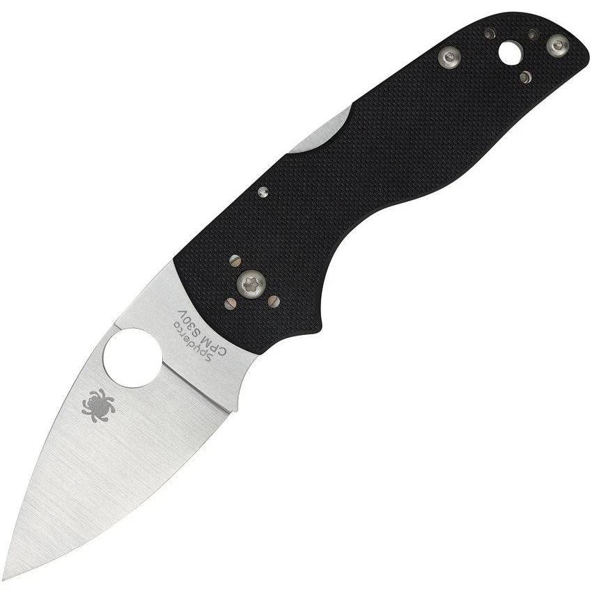 Spyderco 230MBGP Lil' Native Lockback Stainless Leaf Shaped Blade Knife With Black G10 Handle 1 Spyderco 230MBGP Lil' Native Lockback Stainless Leaf Shaped Blade Knife With Black G10 Handle