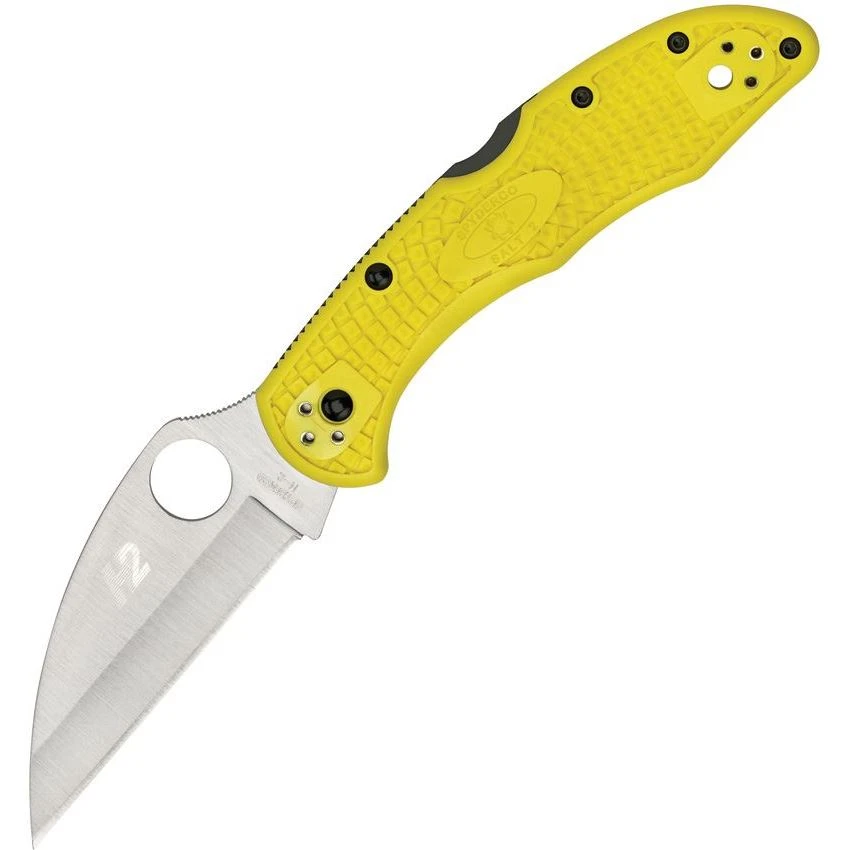 Spyderco 88PWCYL2 Salt 2 Lockback Knife Yellow 1 Spyderco 88PWCYL2 Salt 2 Lockback Knife Yellow