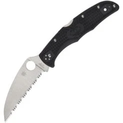 Spyderco 10FSWCBK Endura 4 Lockback Knife With Black Texture FRN Handle
