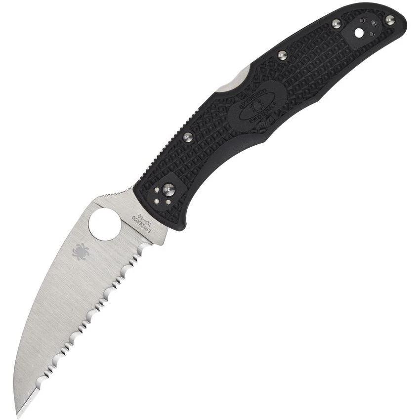 Spyderco 10FSWCBK Endura 4 Lockback Knife With Black Texture FRN Handle 1 Spyderco 10FSWCBK Endura 4 Lockback Knife With Black Texture FRN Handle
