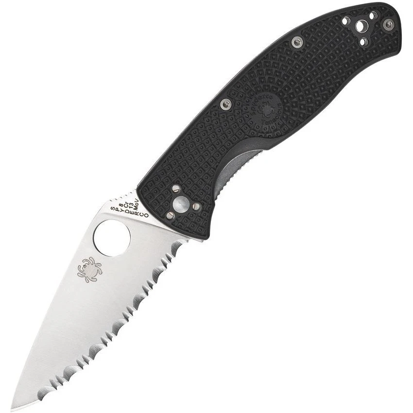Spyderco 122SBK Tenacious Linerlock Knife Black 1 Spyderco 122SBK Tenacious Linerlock Knife Black