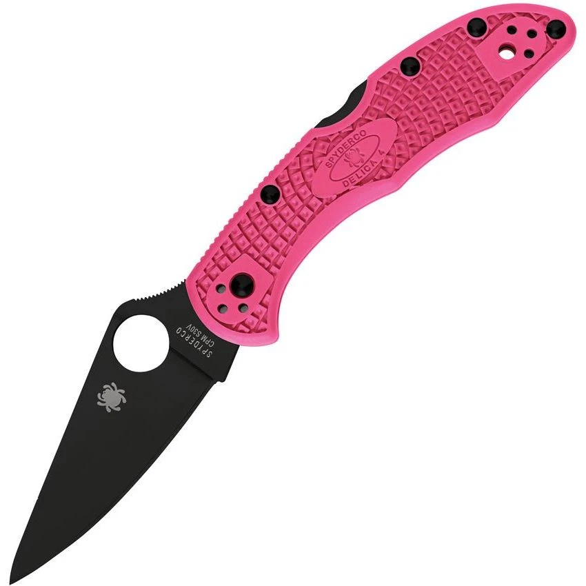Spyderco 11FPPNS30VBK Pink Heals Delica Lockback Knife 1 Spyderco 11FPPNS30VBK Pink Heals Delica Lockback Knife