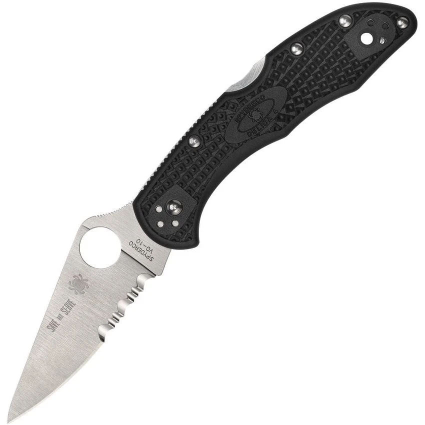 Spyderco 11FPSBKRD Delica 4 Lockback Red Line 1 Spyderco 11FPSBKRD Delica 4 Lockback Red Line
