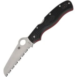 Spyderco 14FSBKRD3 Rescue 3 Lockback Blk/Red