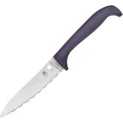 Spyderco K20SPR Counter Puppy Purple Serrated