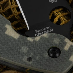 Spyderco Mili Digi Camo Black Blade Folding Knife -Spyderco Knives SC36GPCMOBK.3 78866.1695729085