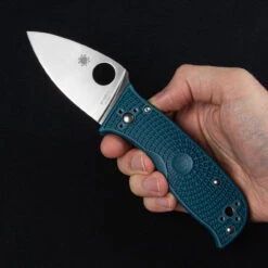 Spyderco Lil' Temperance Lightweight K390 Folding Knife -Spyderco Knives SC69PBL3K390.1 16697.1695118299
